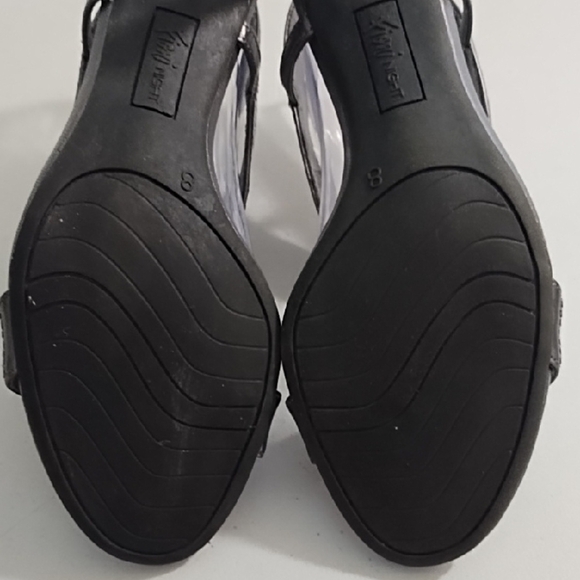 Silver Sequined Strappy Kitten Heel Sandals - Picture 7 of 12